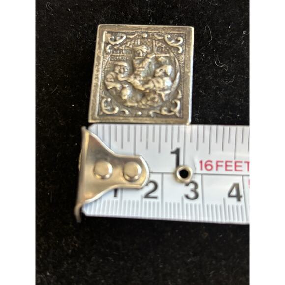 Vtg Sterling Silver Dutch Repoussé Snuff Pull Box 925 13.0g - Picture 11 of 12